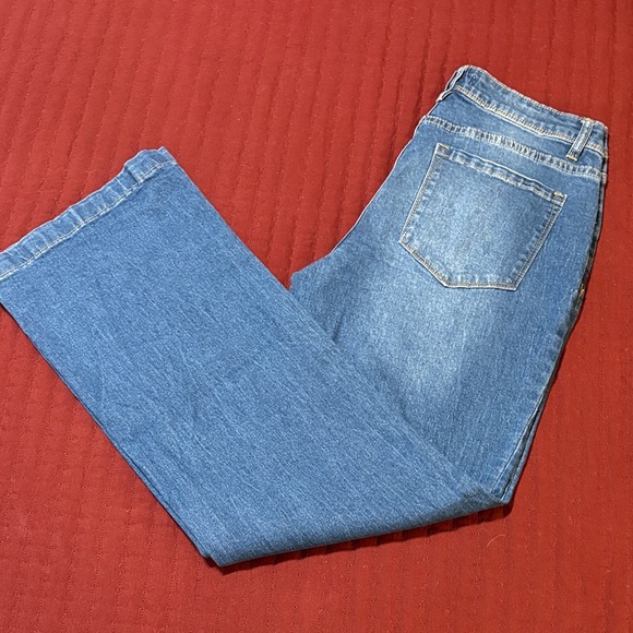 Luvamia Classic Wide Leg Blue Denim Women’s Jeans Size 12 - Picture 2 of 12
